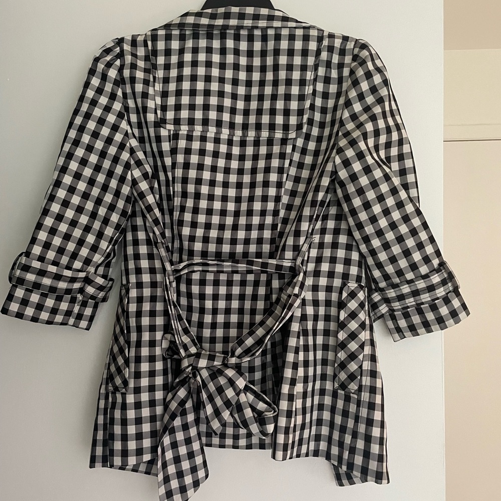 Trench coat black and white size xs/s